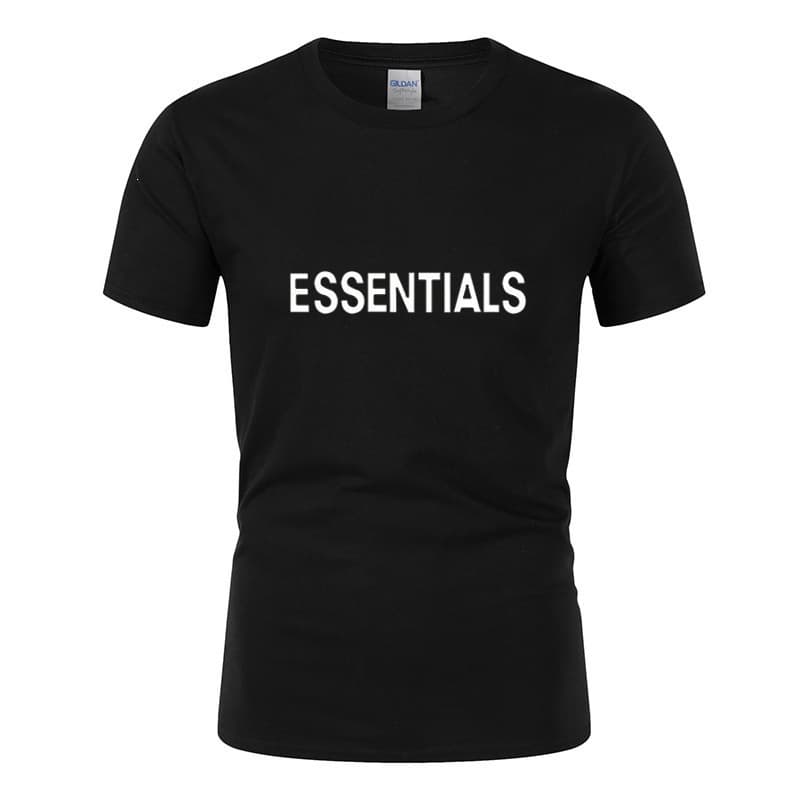 FEAROFGOD Essentials Couple T-Shirt Short Sleeve Chest Logo Heat Transfer Tee Trendy Versatile