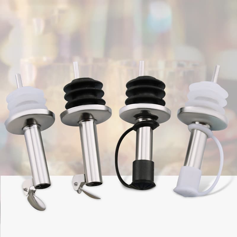 Stainless Steel Pourers for Beverages, Glass Bottle Dispensers, Kitchen Condiment Bottle Spouts, Stoppers Clearance