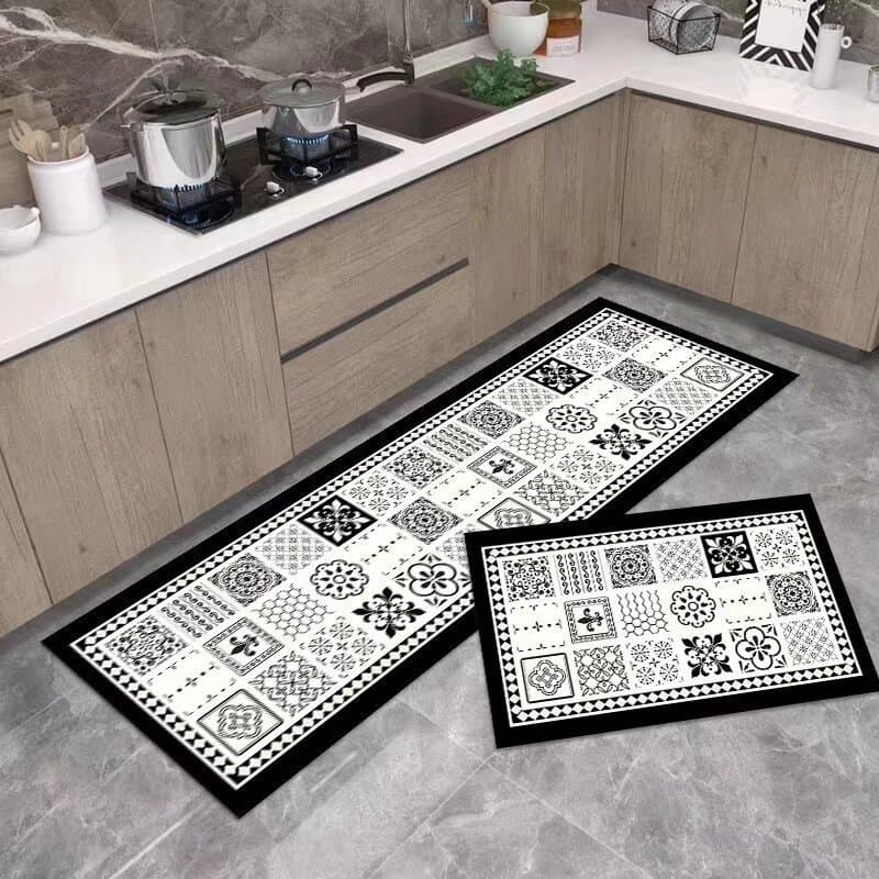 Light Luxury Kitchen Set Floor Mat, Diatomaceous Earth Non-Slip Wear-Resistant Long Strip Mat, Bathroom and Kitchen Entrance Mat, Available for Dropshipping
