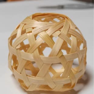 Factory Supply Bamboo Woven Bird Cage Small Lantern, Woven Bamboo Craft Wholesale Flower Lantern Bamboo Silk