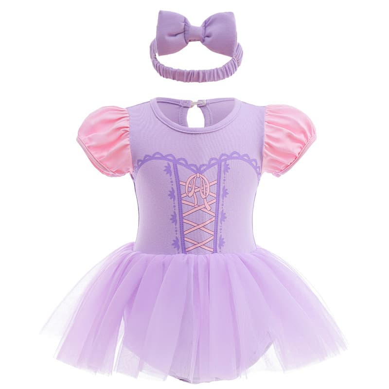 Baby jumpsuit, summer children's clothes, Sophia romper, 100th anniversary short-sleeved harem bag, princess dress