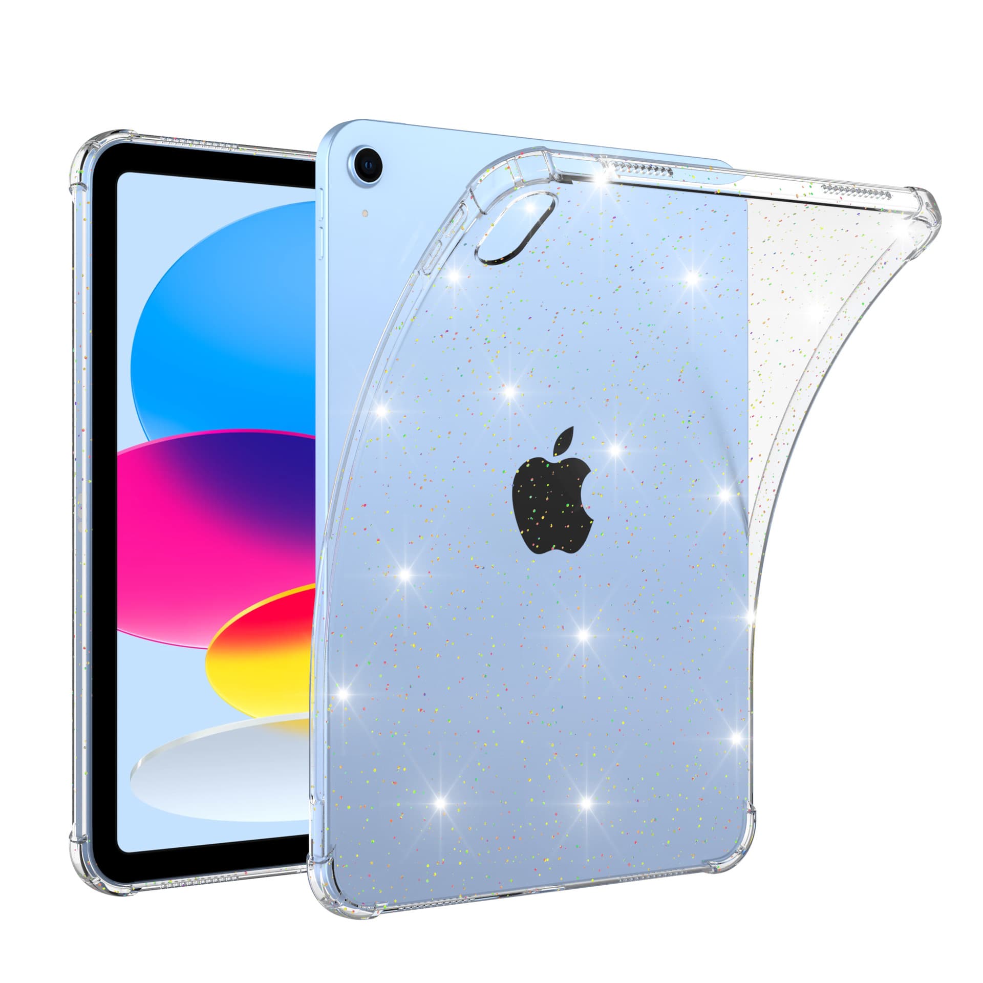 Compatible with Apple iPad 11 Glitter Protective Case iPad 10th Airbag Anti-Drop Transparent Simple Clear Case 2026