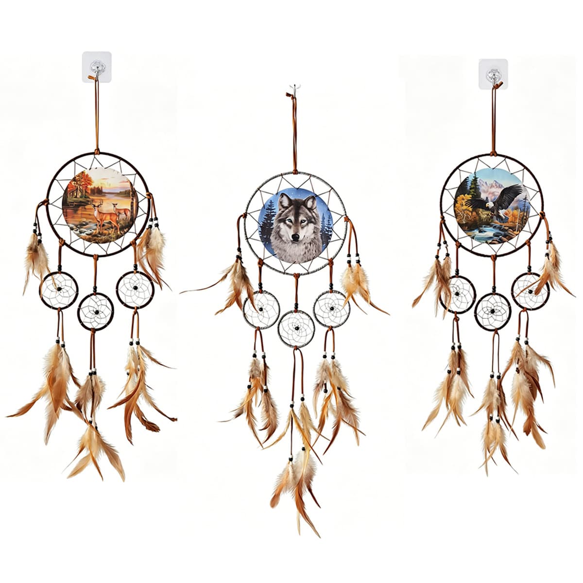 New Indian Four-Ring Oil Painting Dream Catcher Home Decoration Five-Ring Oil Painting Dream Catcher Home Decoration