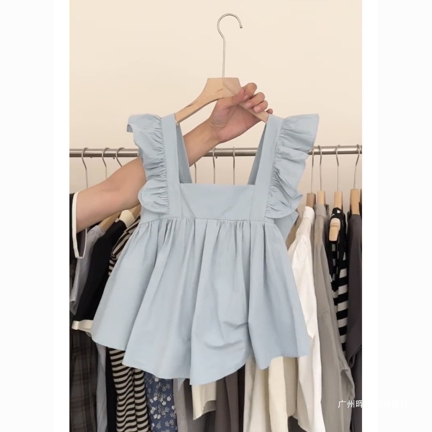 Sweet, Youthful, and Gentle Style Summer Outfit Set for Petite Women - 2025 New Arrival Flutter Sleeve Blouse and Skirt Set