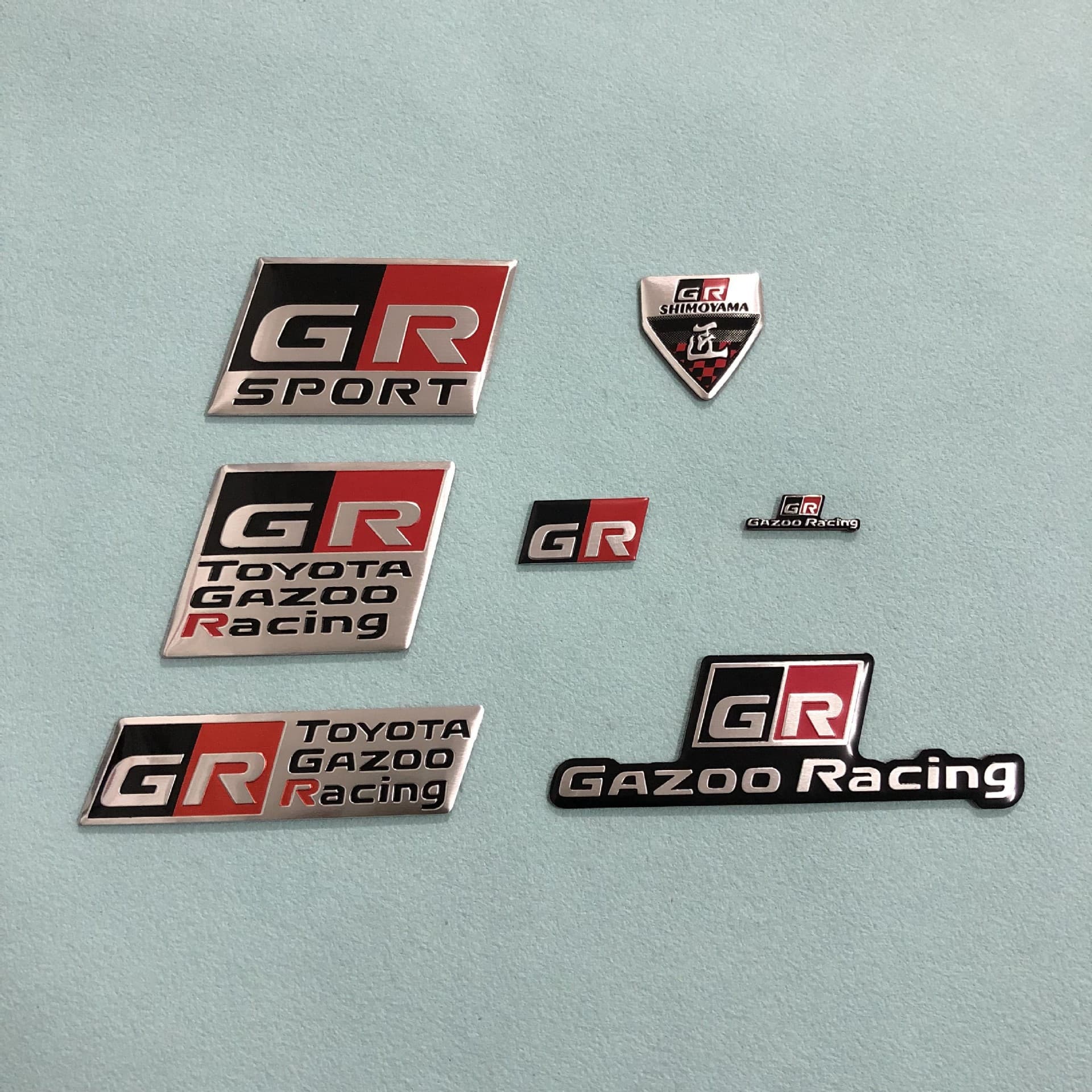 GR Badge for Toyota GAZOO Racing Modified Metal Emblem Steering Wheel Decal Side Badge Decorative Aluminum Badge