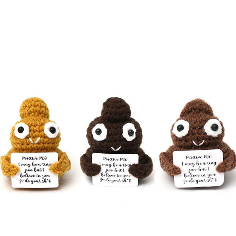 Cross-border Amazon bestseller handmade crochet knitted poop cartoon doll bee flowerpot finished woven dinosaur