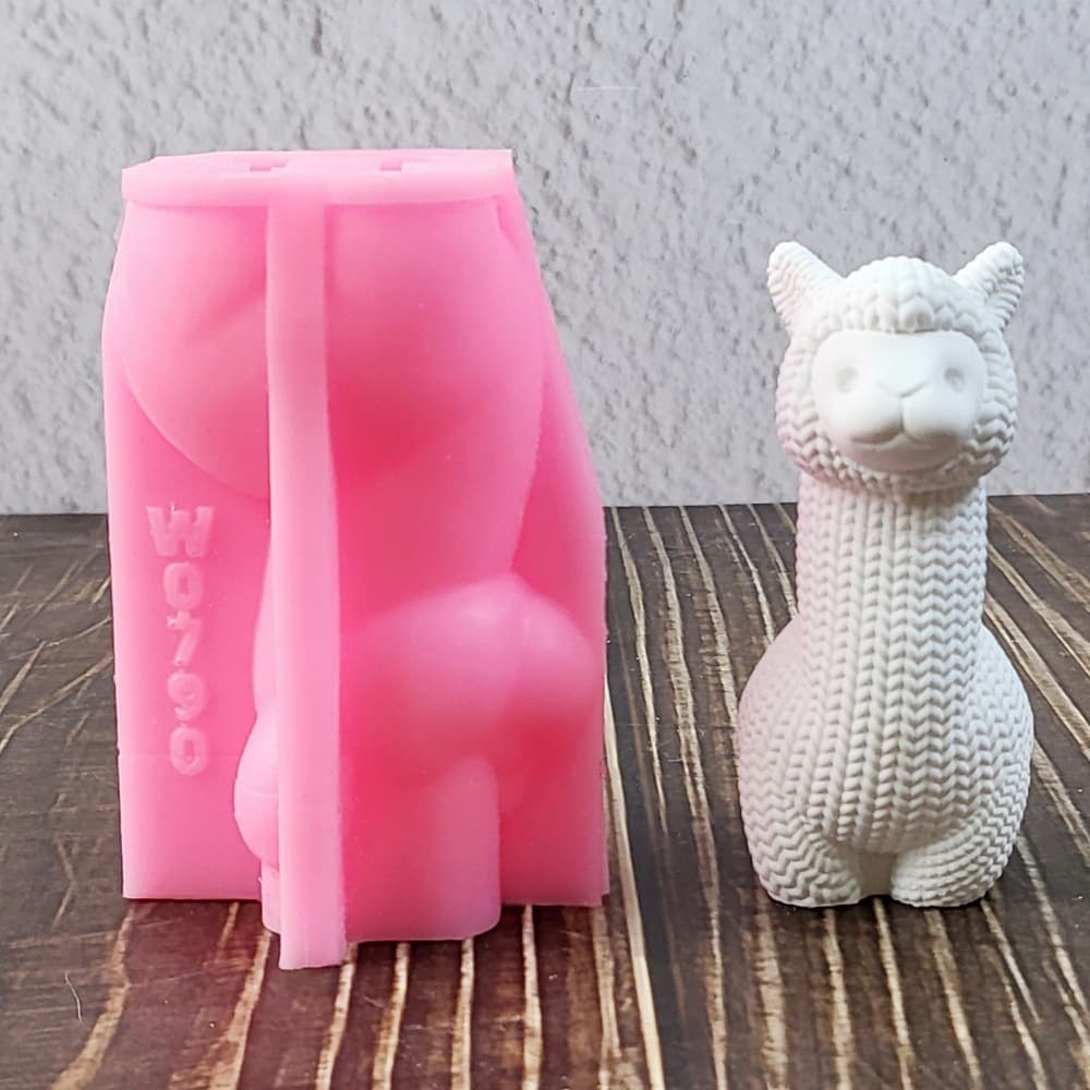 Braided alpaca ornament candle plaster DIY plaster ornament candle holder silicone mold W0790