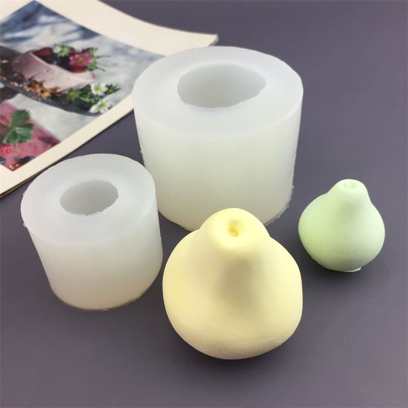 DIY Faux Western Pear, Duck Pear, Snow Pear Fruit Silicone Mold for Aromatherapy Gypsum Candle, Scented Stone, Baking Mold