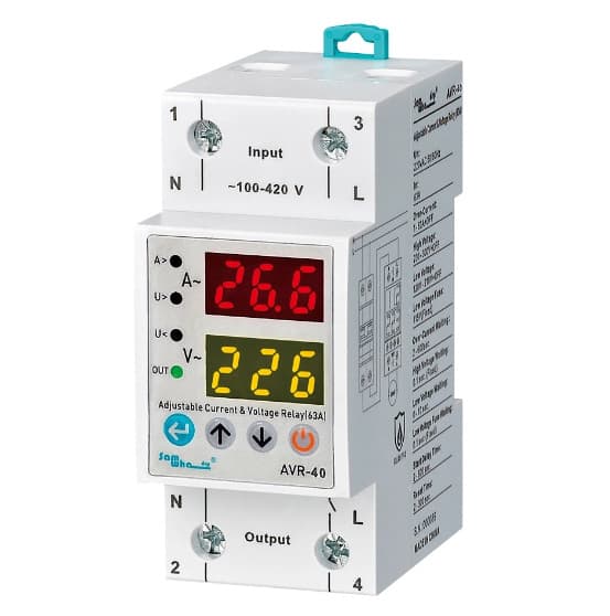 Samwha-dsp AVR-40A 63A rail adjustable undervoltage protector relay automatic voltage protector