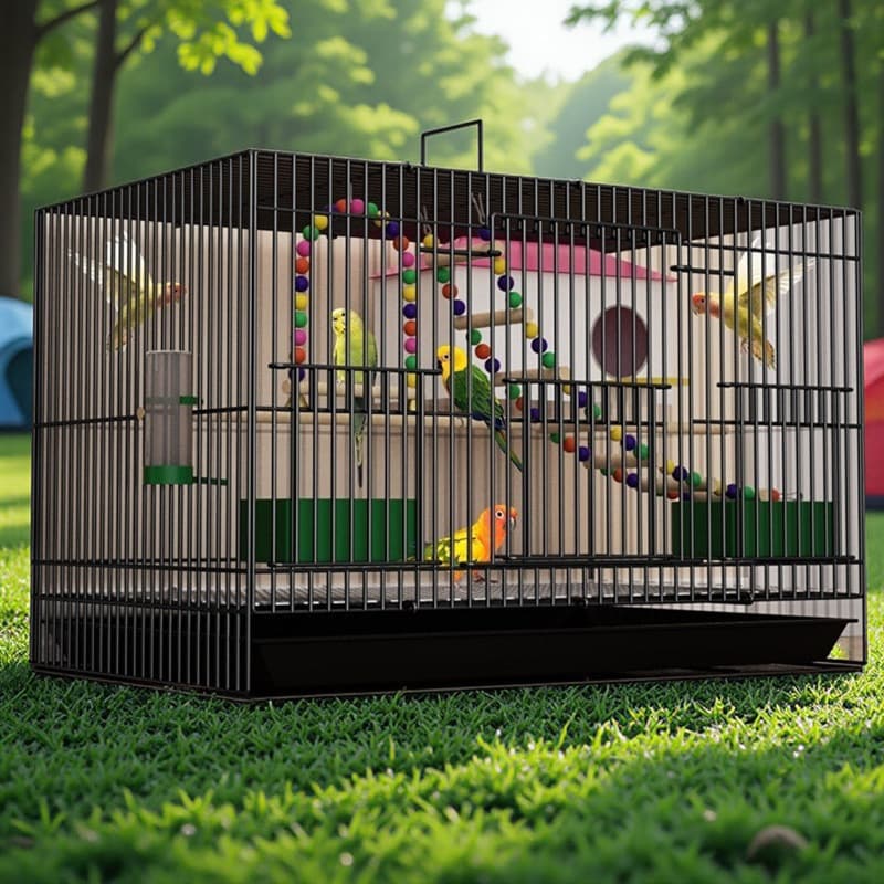 Parrot Cage for Budgies, Cockatiels, Lovebirds, Parakeets, Large Bird Cage for Home, Pigeon Cage Villa