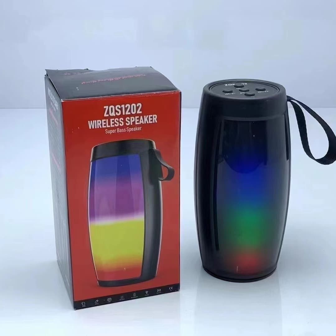 Portable Outdoor Bluetooth Speaker Bass Cannon Atmosphere Light Desktop Wireless Sound Box High Frequency Response 100Hz-20KHz