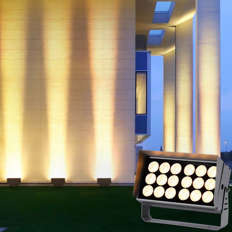 A beam of light led outdoor spotlight hotel villa waterproof lighting project outdoor projection light wall washing light column