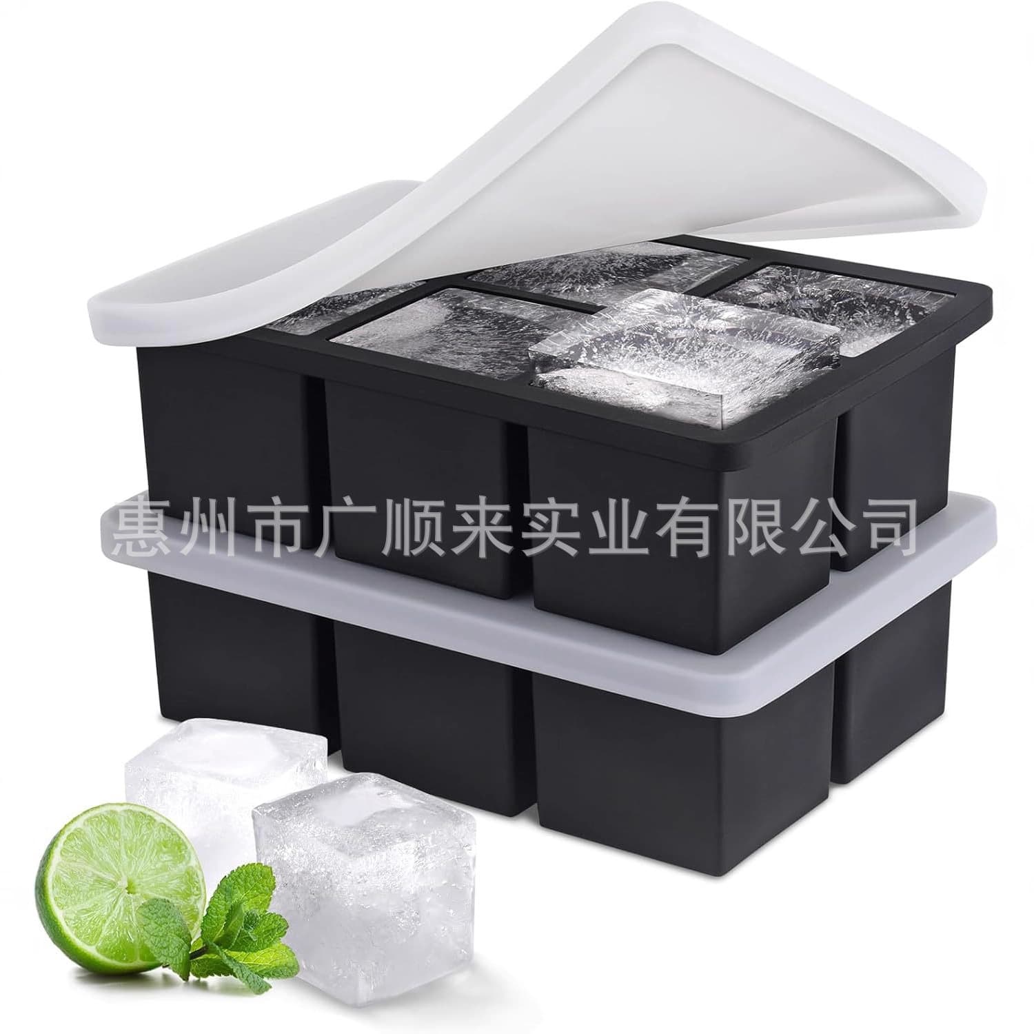 15-Cell Square Ice Cube Tray Large Whiskey Ice Ball Maker for Chilled Drinks Bar Cocktail Freezer Mold