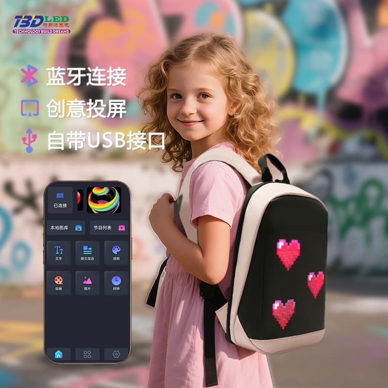 Outdoor Travel LED Advertising Backpack Display Screen Double Shoulder High Brightness Portable Digital Signage Bag