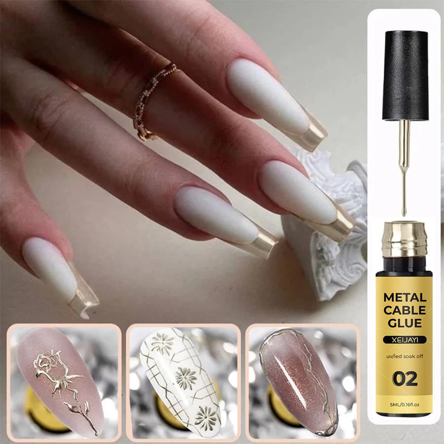 5ml Nail Art Metal Texture Gel High Density Phototherapy Line Drawing Nail Polish Professional Salon Use Single Color
