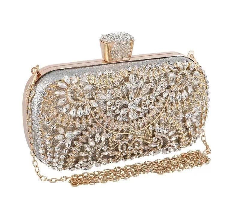 2023 New Evening Bag Foreign Trade Women's Handbag Ladies Bag High-End Niche Diamond-Studded Banquet Clutch Formal Dress