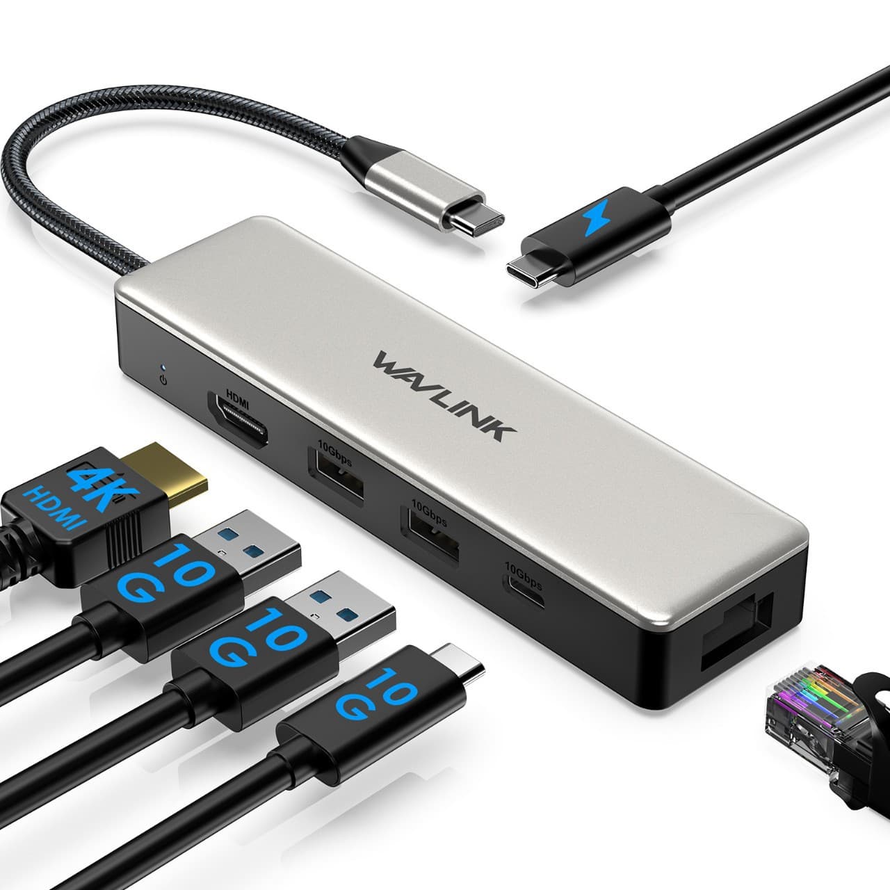 Wavlink Plug and Play 4-in-1 10G Hub USB-C 3.2 Gen2 10G 4C Hub