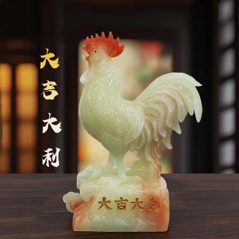 Good Luck and Success Golden Rooster Ornament 27x12x34.5cm MT