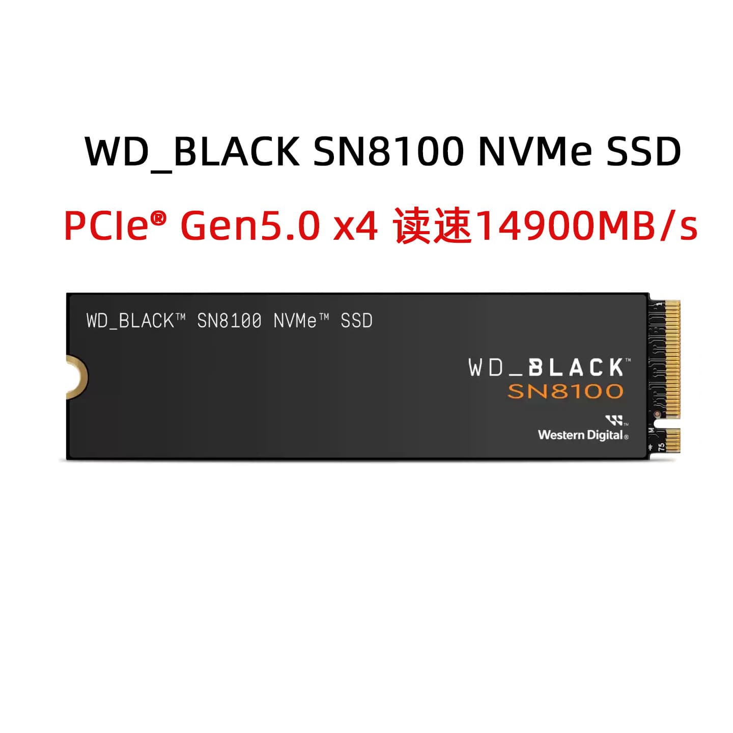 WD Western Digital SSD black disk SN8100 1T2T4T8T M.2 interface NVMe PCIe5.0 read 14900MB/s