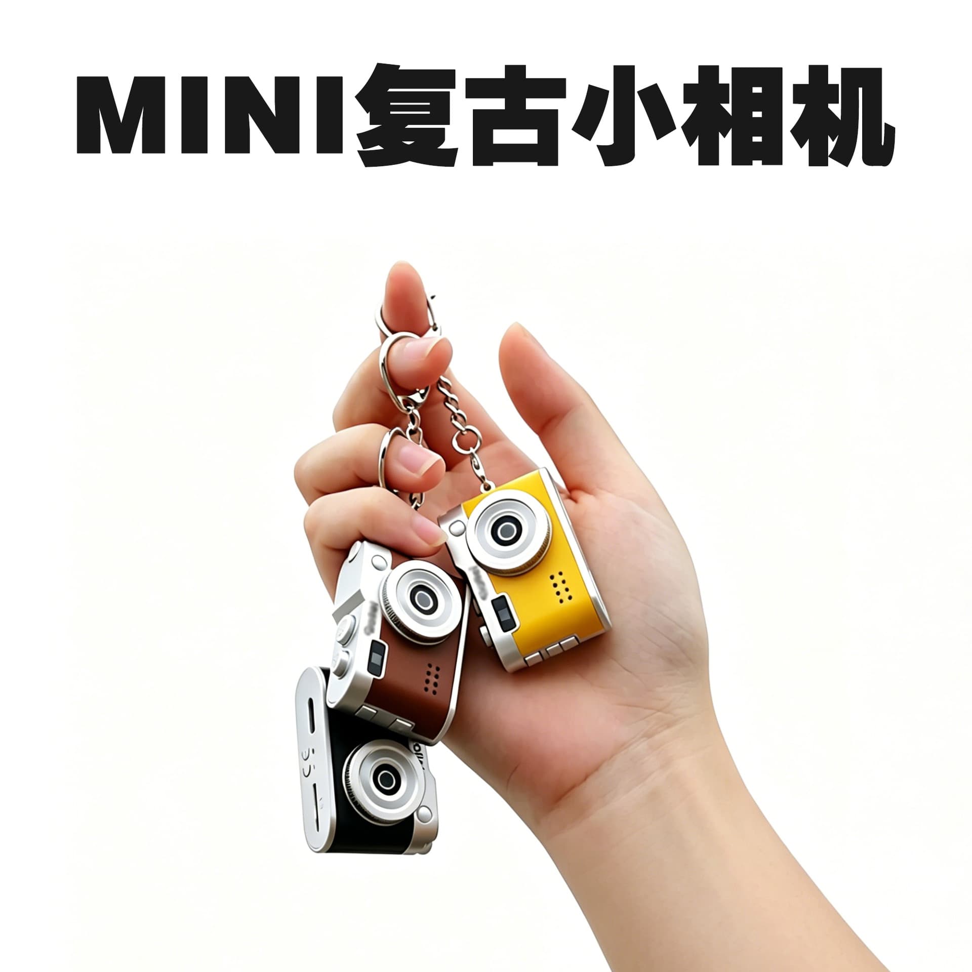 HD Mini Camera Student Campus Camera Retro CCD Portable Small Keychain Thumb Camera Travel