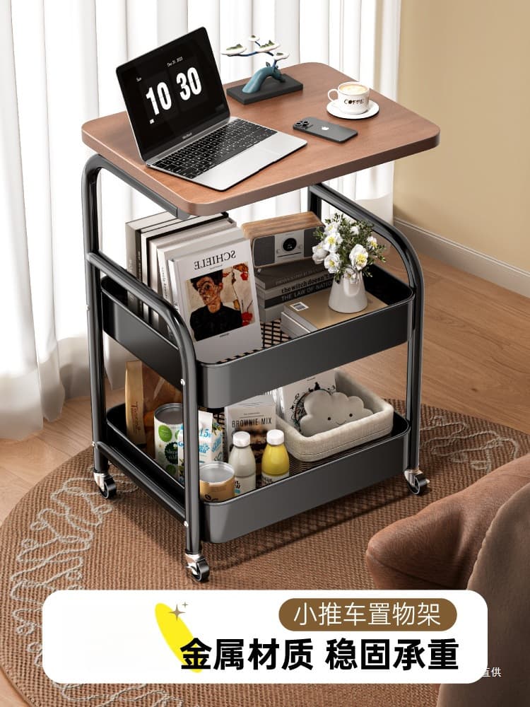 Used movable trolley storage shelf, bedside table, living room sofa side table, coffee table, snack storage. (Li Xu)