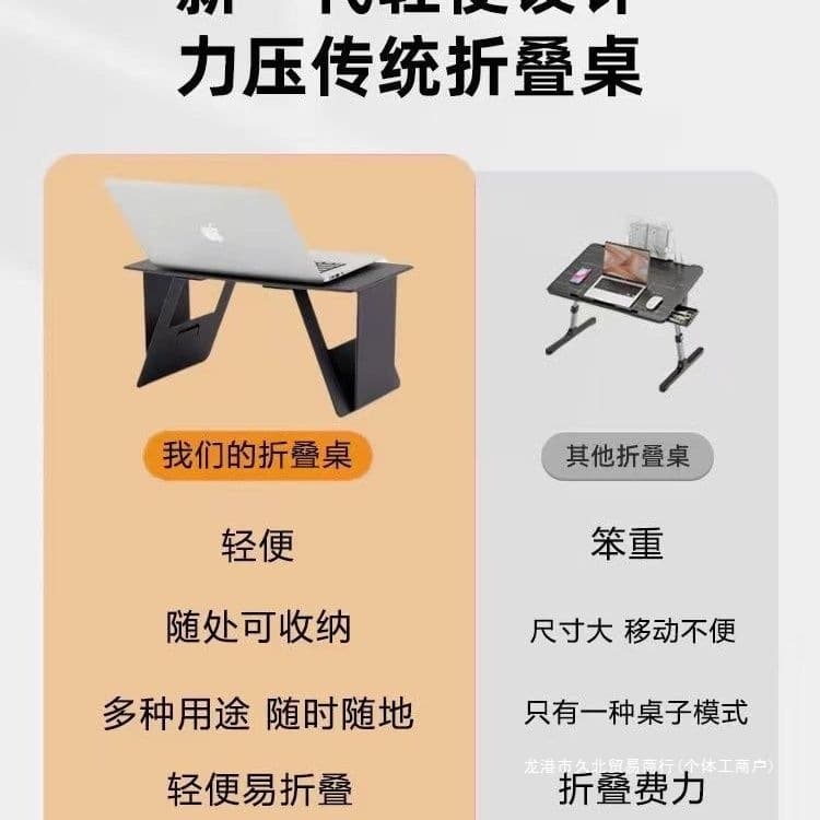 Portable Laptop Tablet Stand Holder Bed Small Desk Invisible Bracket Foldable Mobile Table