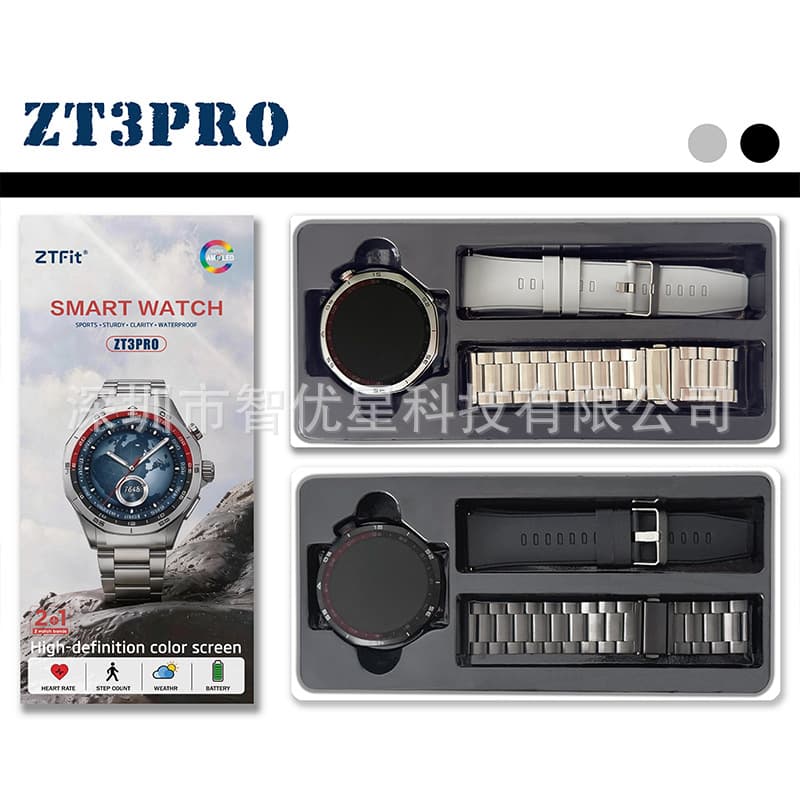Smart watch ZT3PRO blood oxygen and blood pressure monitor, exercise heart rate, pedometer, Bluetooth call, music control, factory direct sale