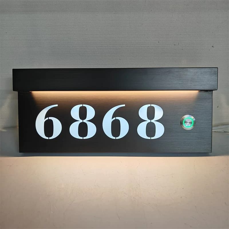 Custom Smart Door Plate, High-End Stainless Steel Hotel Electronic Display with Do Not Disturb and Room Number
