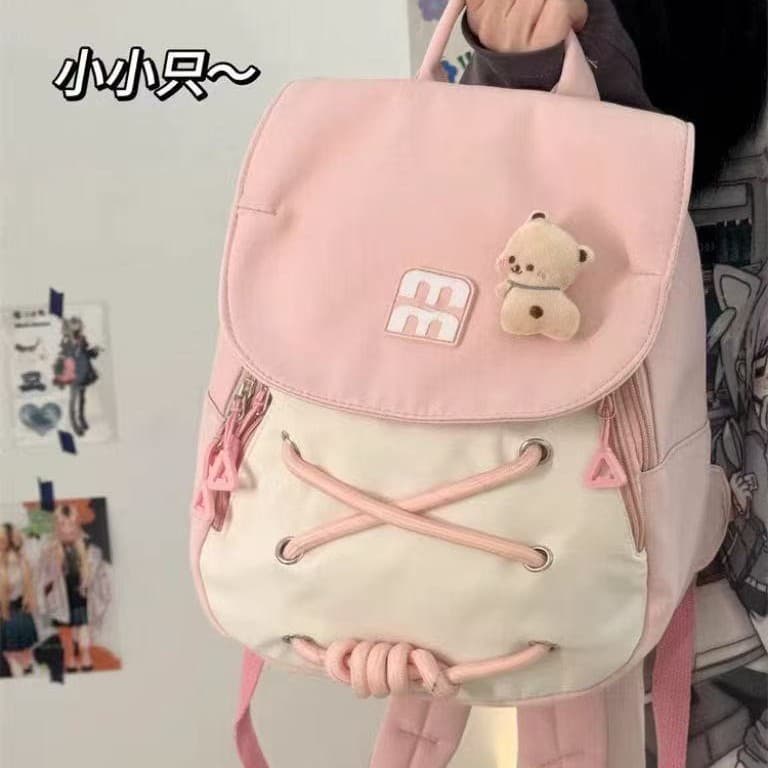 Ins Style Cute Girl's Backpack Small Backpack Lightweight Travel Bag for College Students Japanese Style Small Schoolbag for Women
