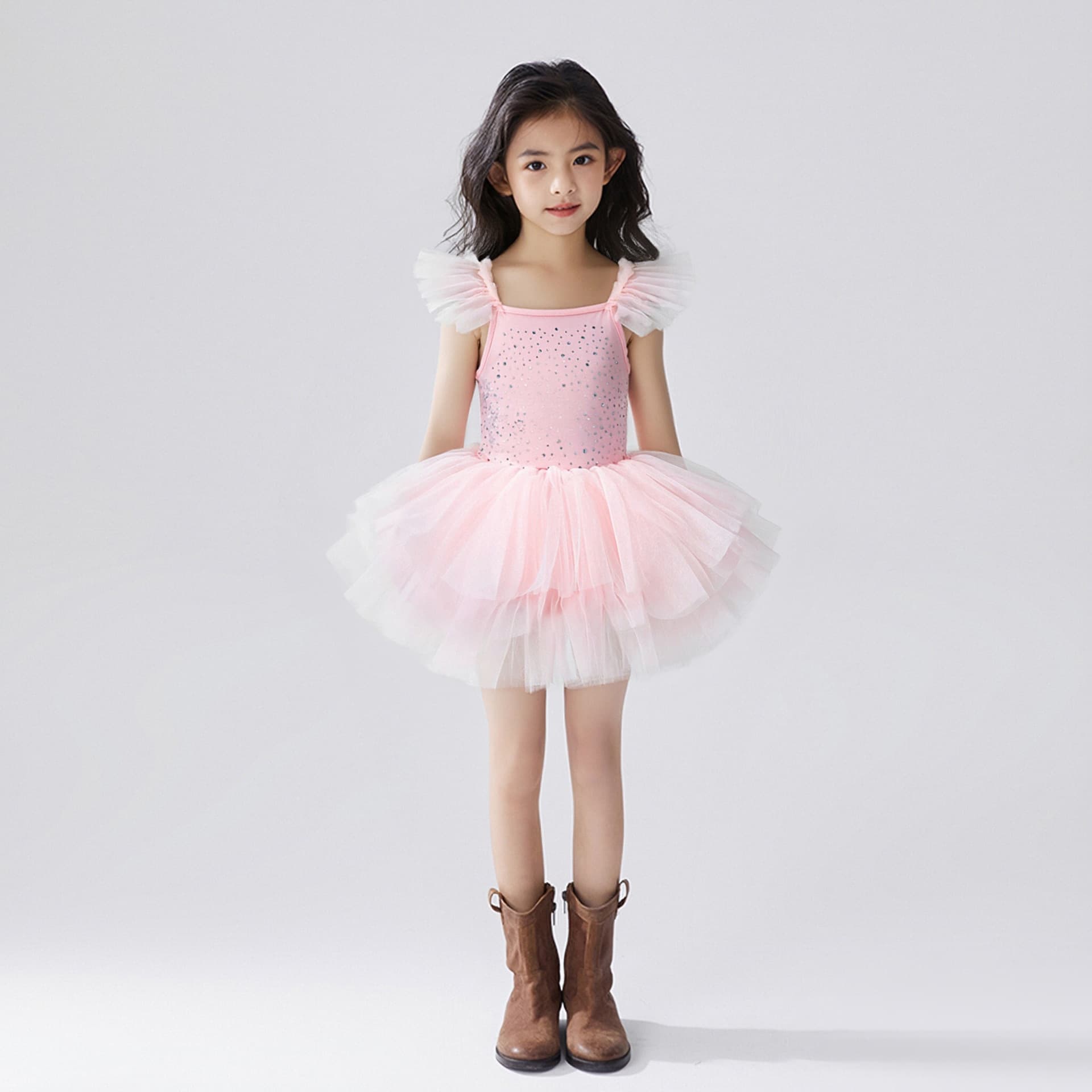 Children's Hot Diamond Ballet Skirt 2026 Flying Sleeve Dance Suit Amazon Girls' Practice Suit Performance Practice Jumpsuit