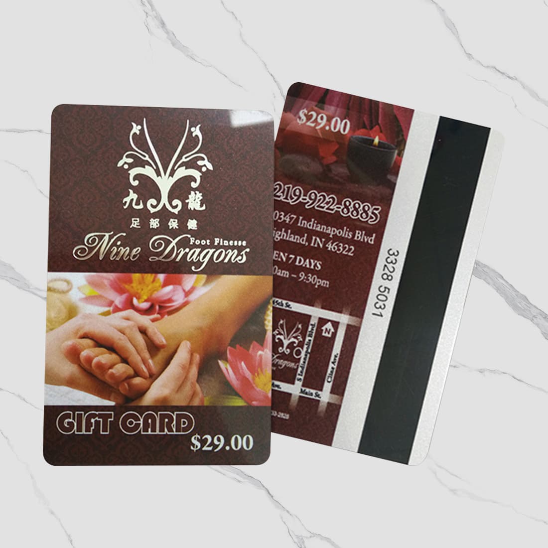 Production of PVC magnetic stripe cards, plastic glossy/matte cards, magnetic stripe membership points cards with anti-magnetic features.