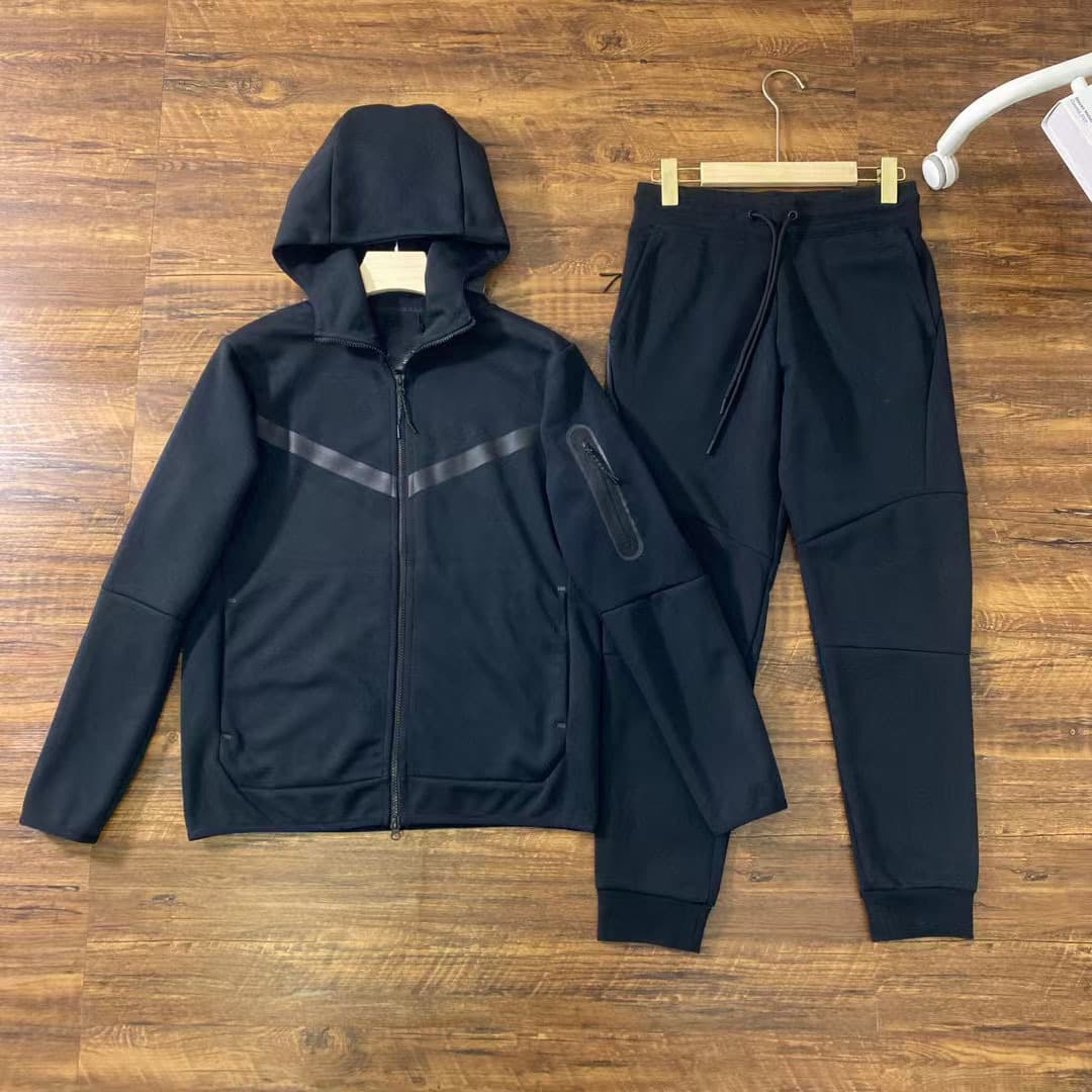 2026 Four Seasons Casual Sports Hooded Men's Side Zipper 490 and 163 Set