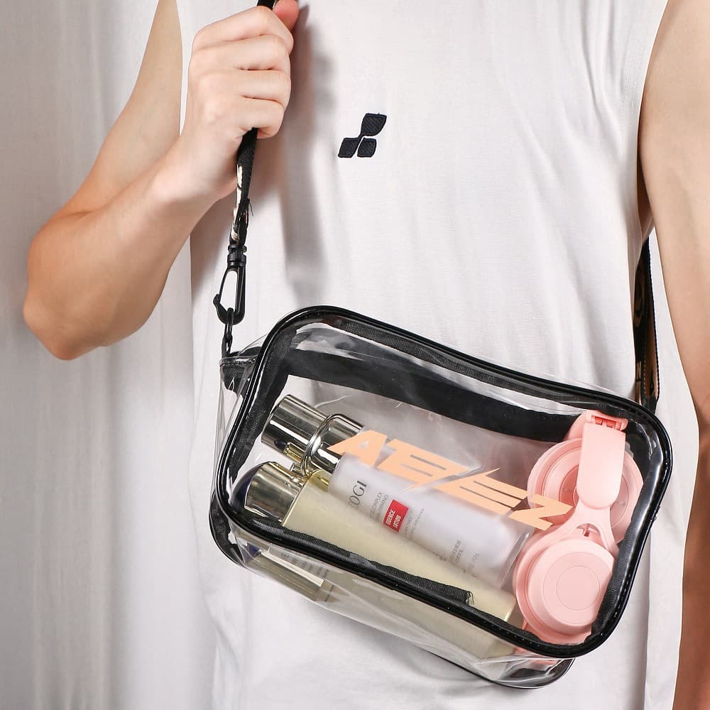 KPOP Korean Star ATEEZ Transparent Crossbody Bag PVC Shoulder Bag Versatile