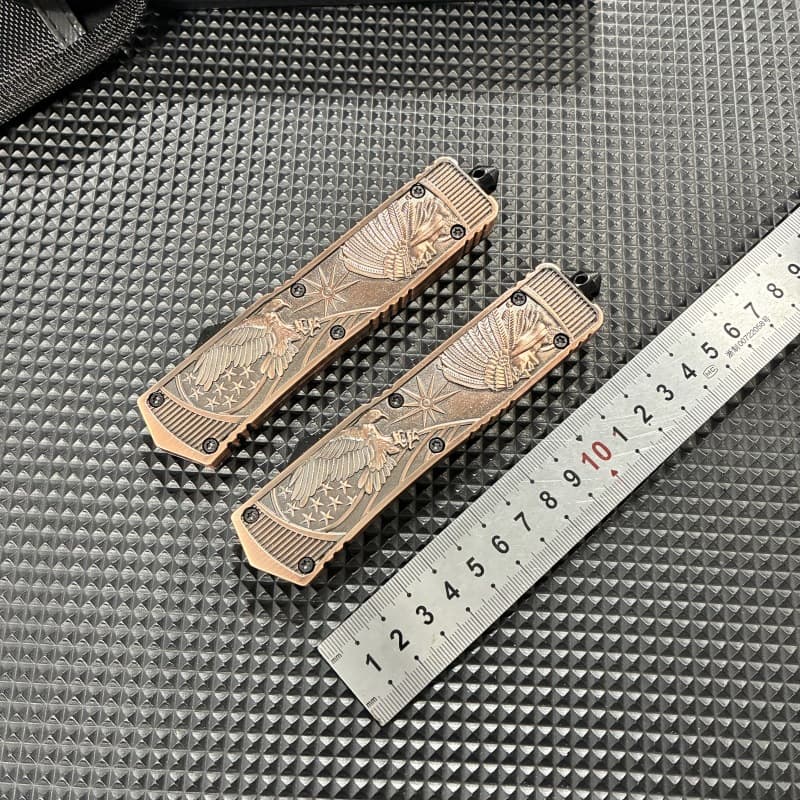Cross-border Hot Selling Microtech OTF Flying Eagle Relief Bronze Zinc Alloy Handle EDC Outdoor Tool Accessory