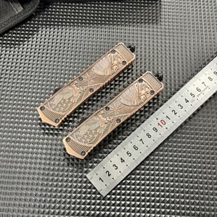 Cross-border Hot Selling Microtech OTF Flying Eagle Relief Bronze Zinc Alloy Handle EDC Outdoor Tool Accessory