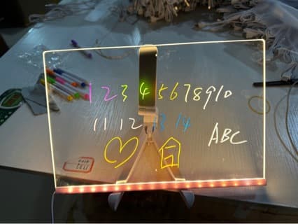 Cross-border LED erasable message board with USB night light