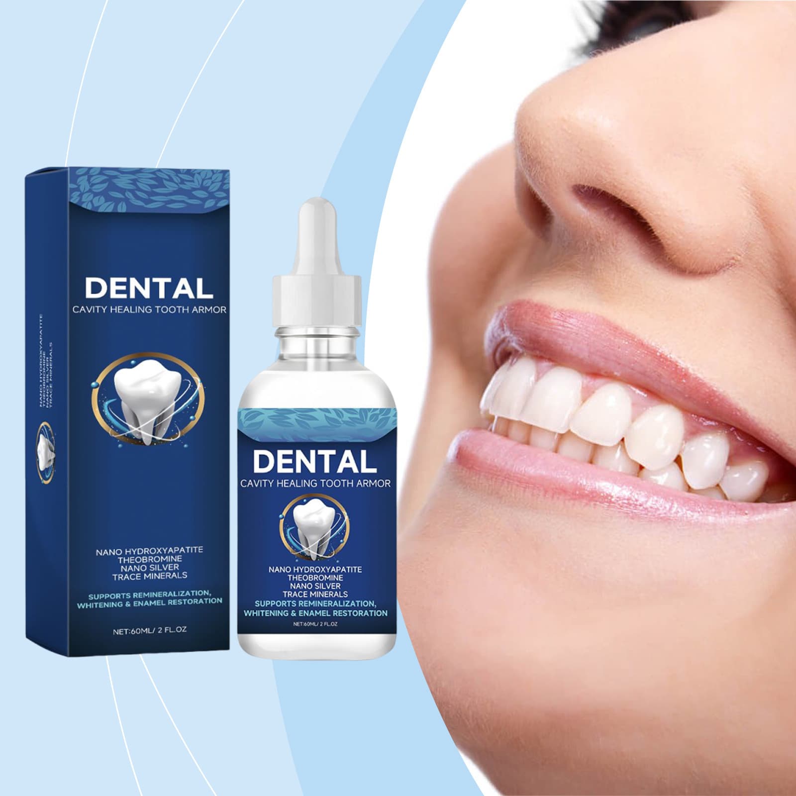Dental Care Solution Gentle care for teeth, cleaning yellow teeth and stains, Oral Care Essence