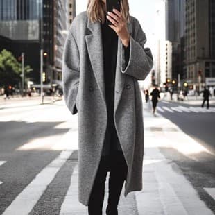 2025 Winter Cross-Border European and American Amazon Independent Station TEMU Multi-Color Multi-Size Wool Extended Trench Coat Women's Coat