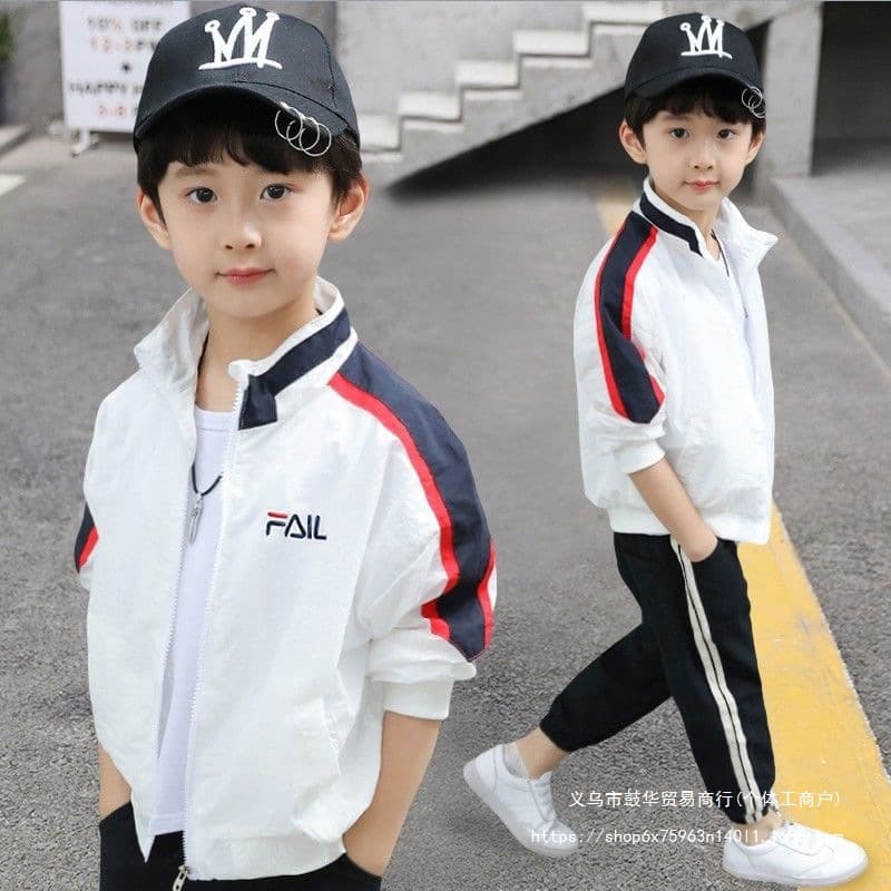 2026 New Boys Summer Sun Protection Jacket, Korean Style Cool Air Conditioner Coat for Middle and Big Boys
