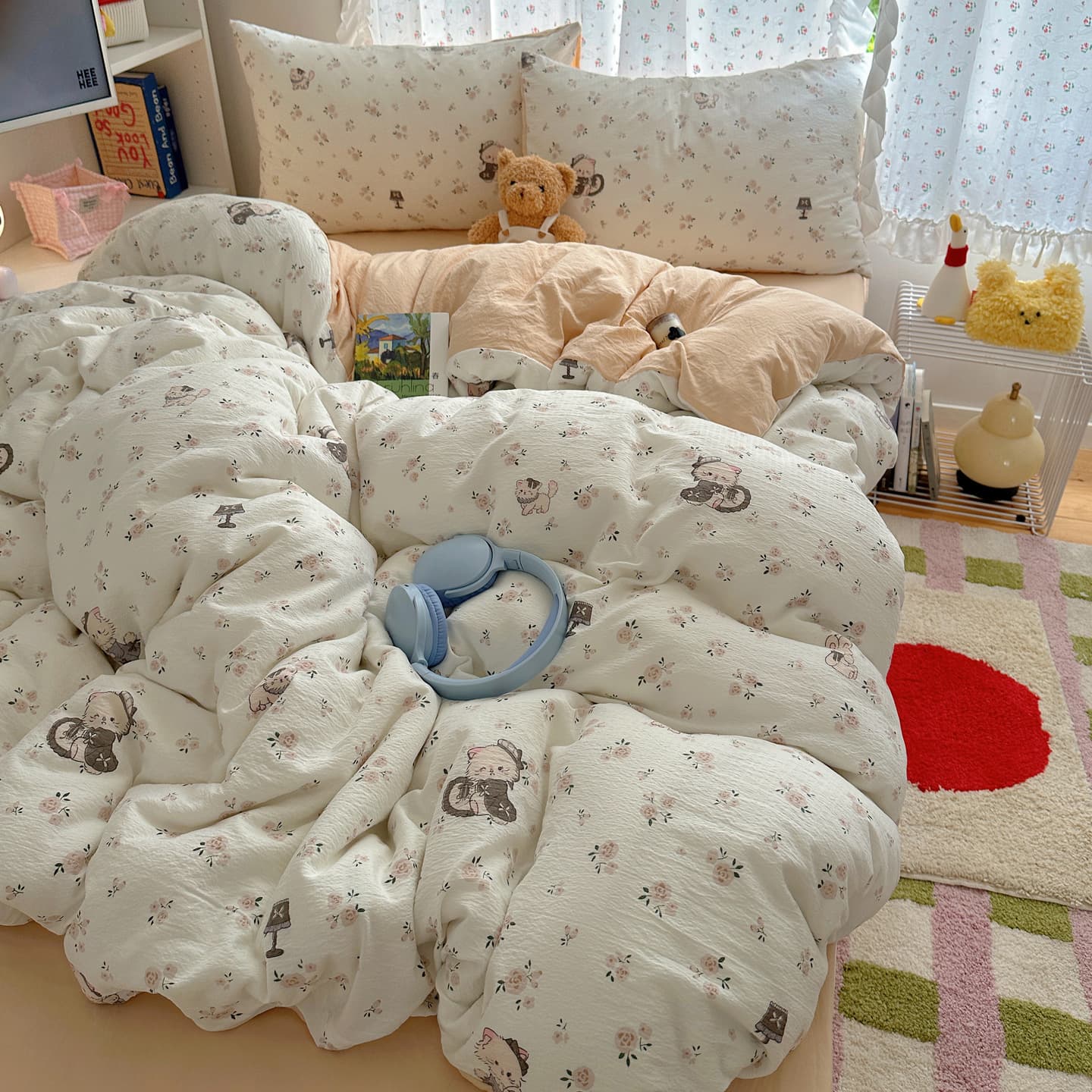 Ins Cloud Cotton Bedding Set, Student Three-Piece Set, Dormitory Bunk Bed Three-Piece Set, Adult Single Double Four-Piece Set