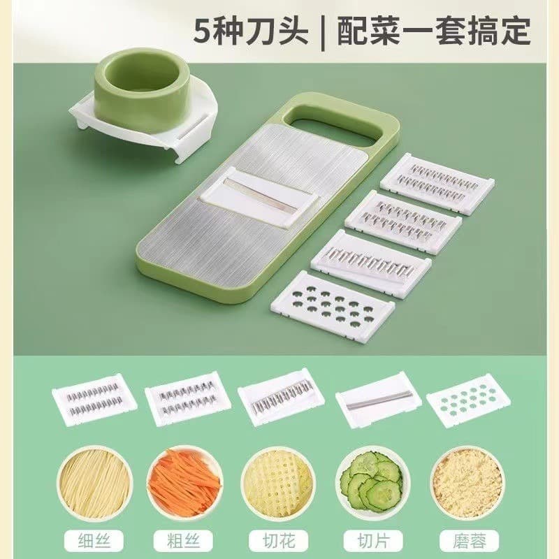 Home-use vegetable shredder, potato grater, stainless steel slicer, kitchen grater, multi-purpose shredding tool.