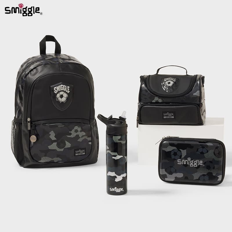Australian Smiggle Schoolbag for Boys, Student Large Capacity Lightweight Simple Football Lunch Bag Backpack to Reduce Burden