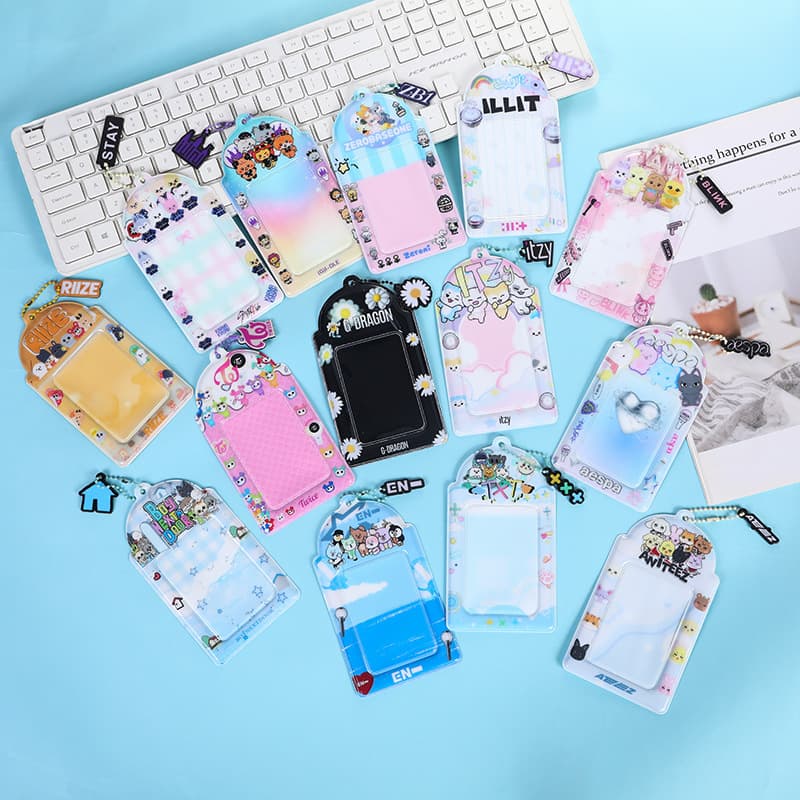 Stray Kids twice ILLIT RIIZE Cartoon Card Holder Key Chain Card Holder Same Style as Peripheral