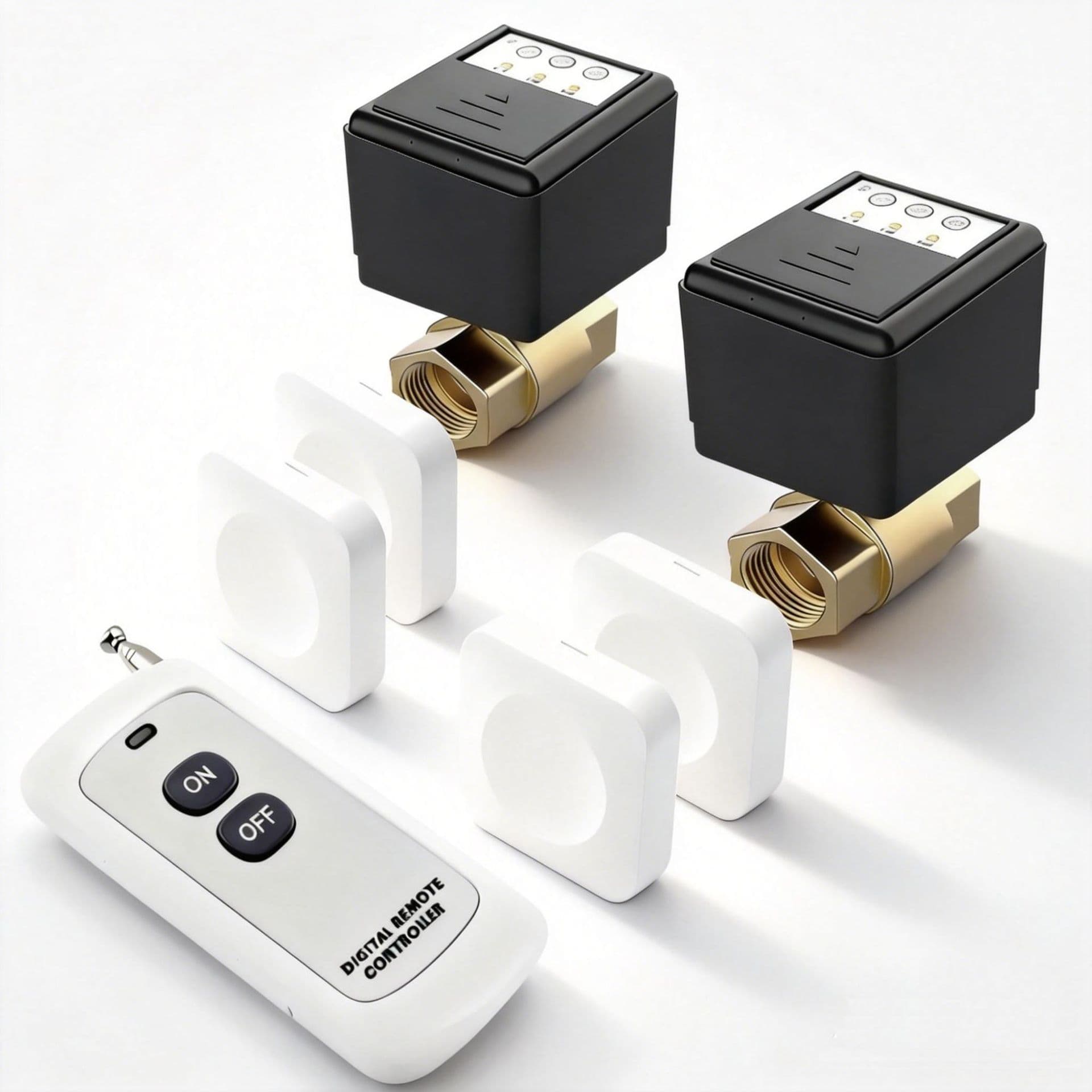 Cross-border direct supply plug-in-free water leakage protection wireless remote control smart electromagnetic valve sensor remote control set