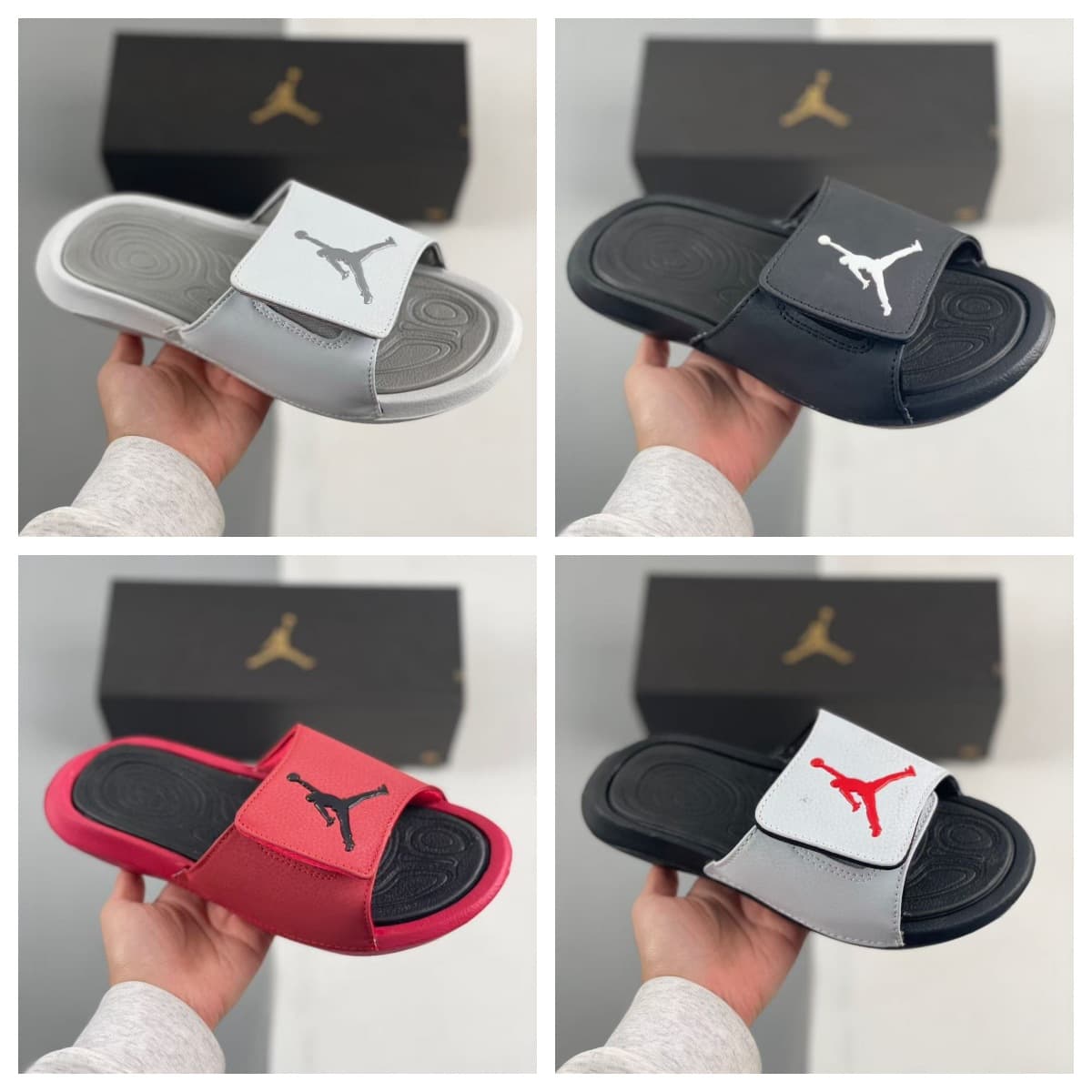 OEM High-Quality AJ Air Jordan Velcro Slippers Men Women Sports Non-Slip Summer Beach Shoes