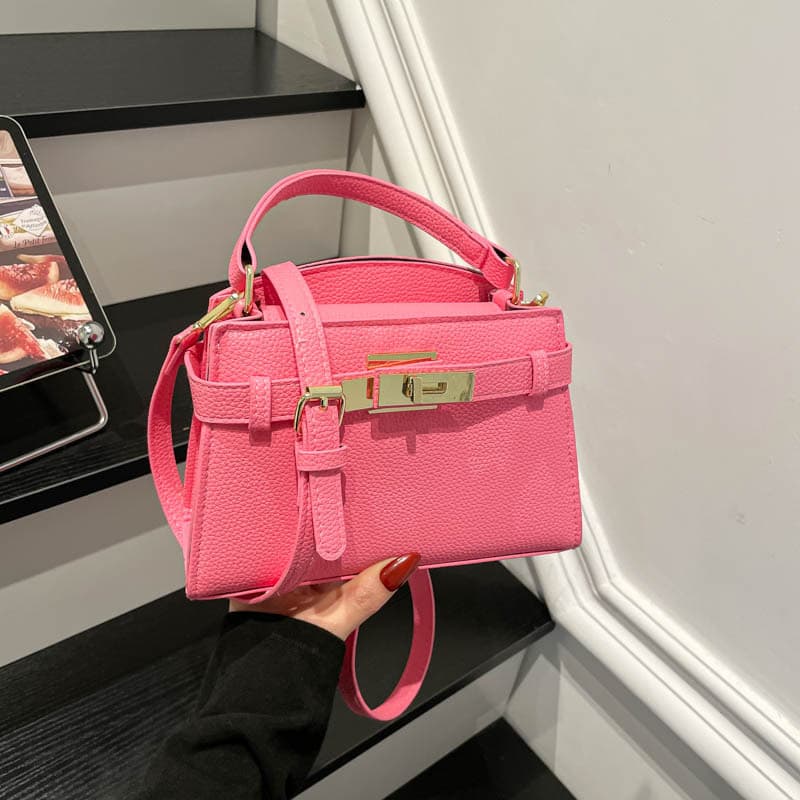 Fashionable and popular solid color foreign style small square bag 2026 summer new style trendy personality temperament work and commuting crossbody bag