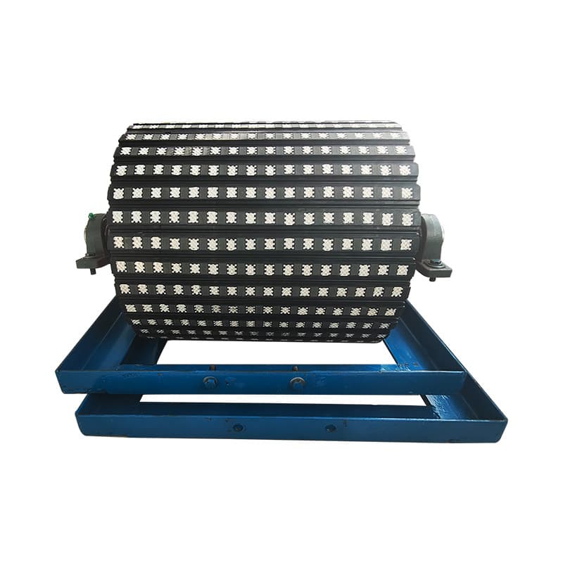 Factory stock alumina non-stick/non-clog ceramic-rubber composite roller lagging, wear-resistant ceramic adhesive