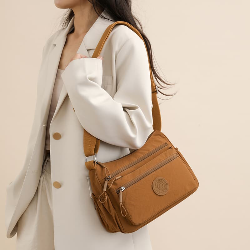 High-Quality Multi-Compartment Mommy Bag 2024 New Women's Crossbody Bag Casual Large-Capacity Shoulder Bag Foreign Trade Supply