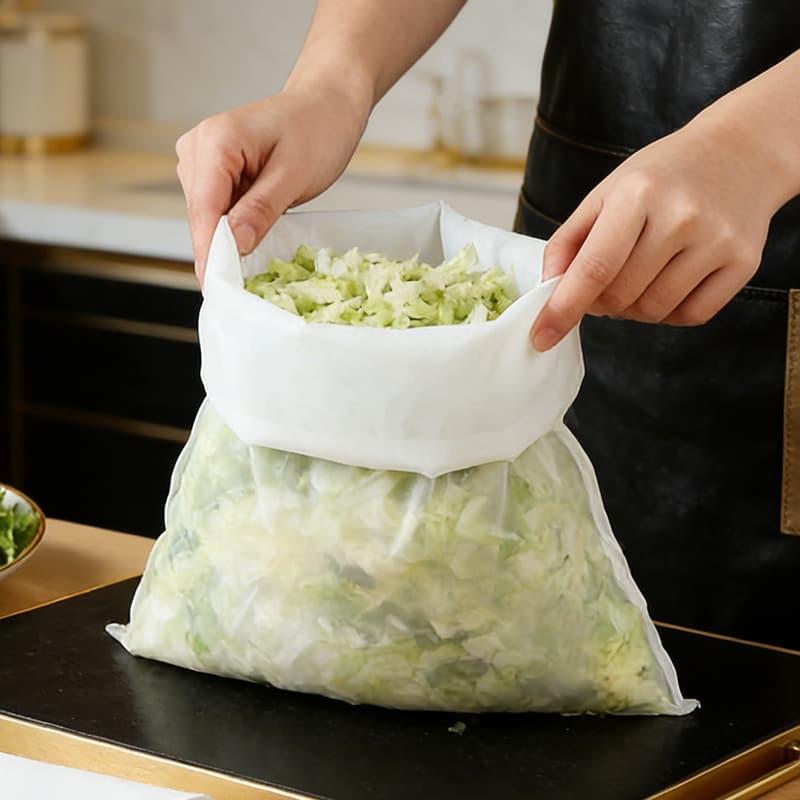 Vegetable Filling Strainer Bag, Vegetable Water Squeezing Bag, Nylon Filter Mesh Bag, Household Slag Separation Bag, Heat-Resistant Thickened Water Squeezing Kitchen