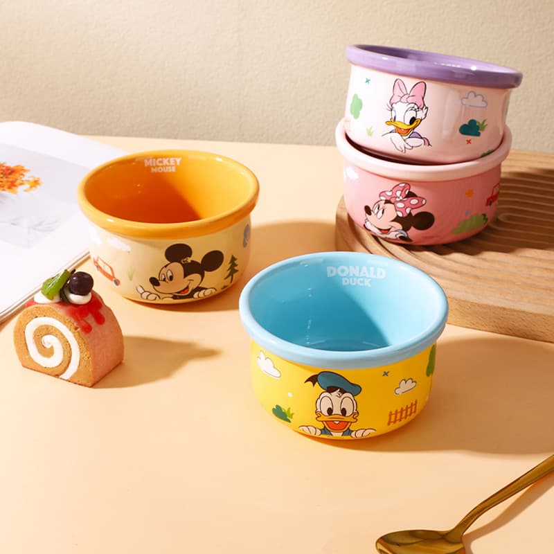 Disney Mickey Shunxing 4.7-inch Rice Bowl High-Quality Ceramic Cartoon Kids Bowl for Eating Rice